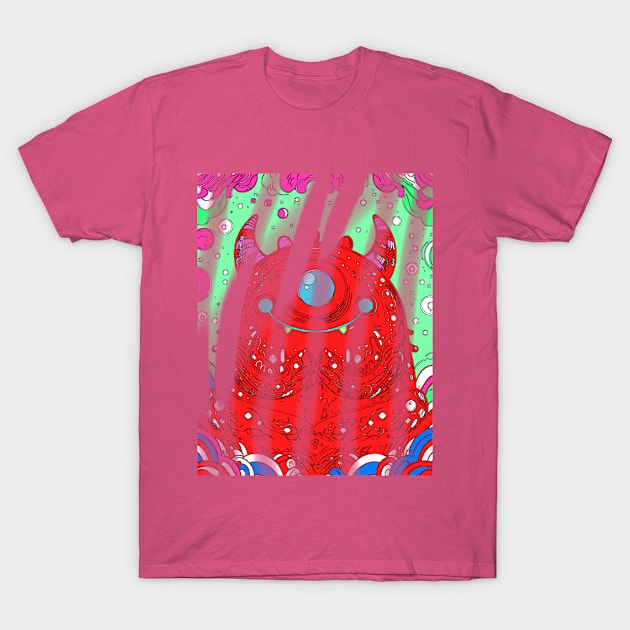 red Monster T-Shirt by DigitaFix